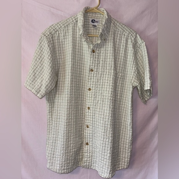 Arizona Jean Company Gray Casual Button Down Shirt - Picture 1 of 7